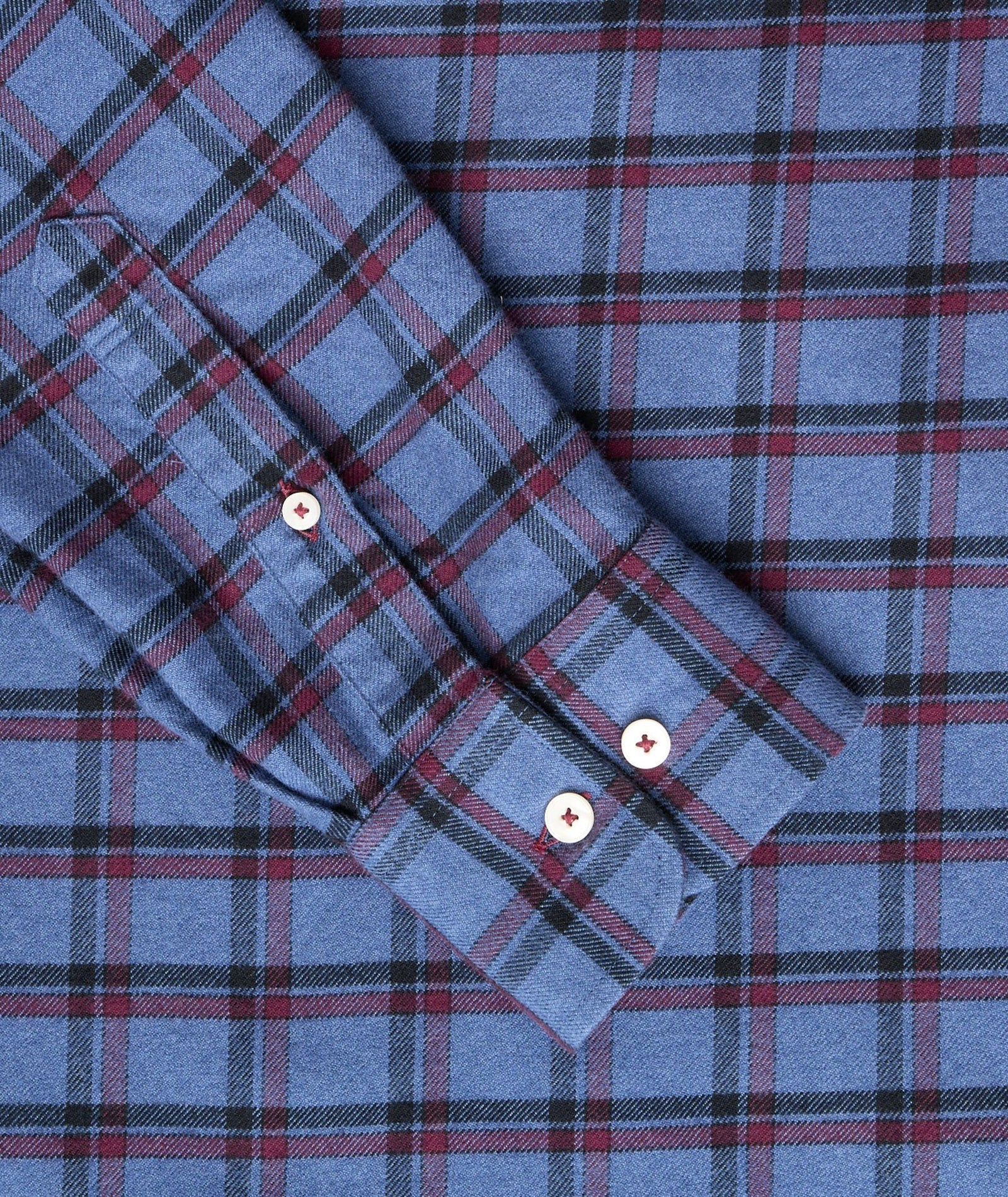 UNTUCKit Blue & Burgundy Plaid Flannel Long Sleeve Button Up Taelor.Style UNTUCKit Blue & Burgundy Plaid Flannel Long Sleeve Button Up Taelor.Style