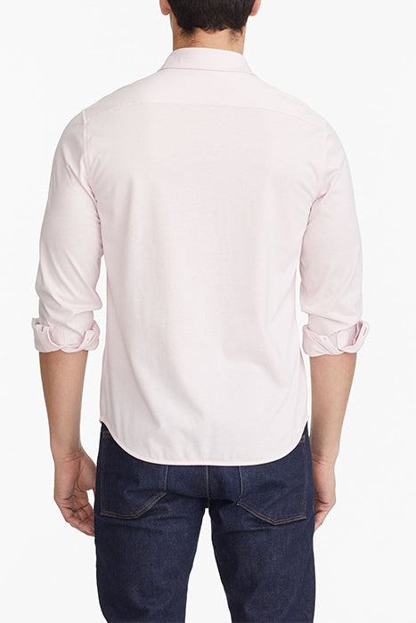 Otrium,UNTUCKit, UNTUCKit Pink Knit Long Sleeve Button Up, Pink, Extra Large-50-TagXL