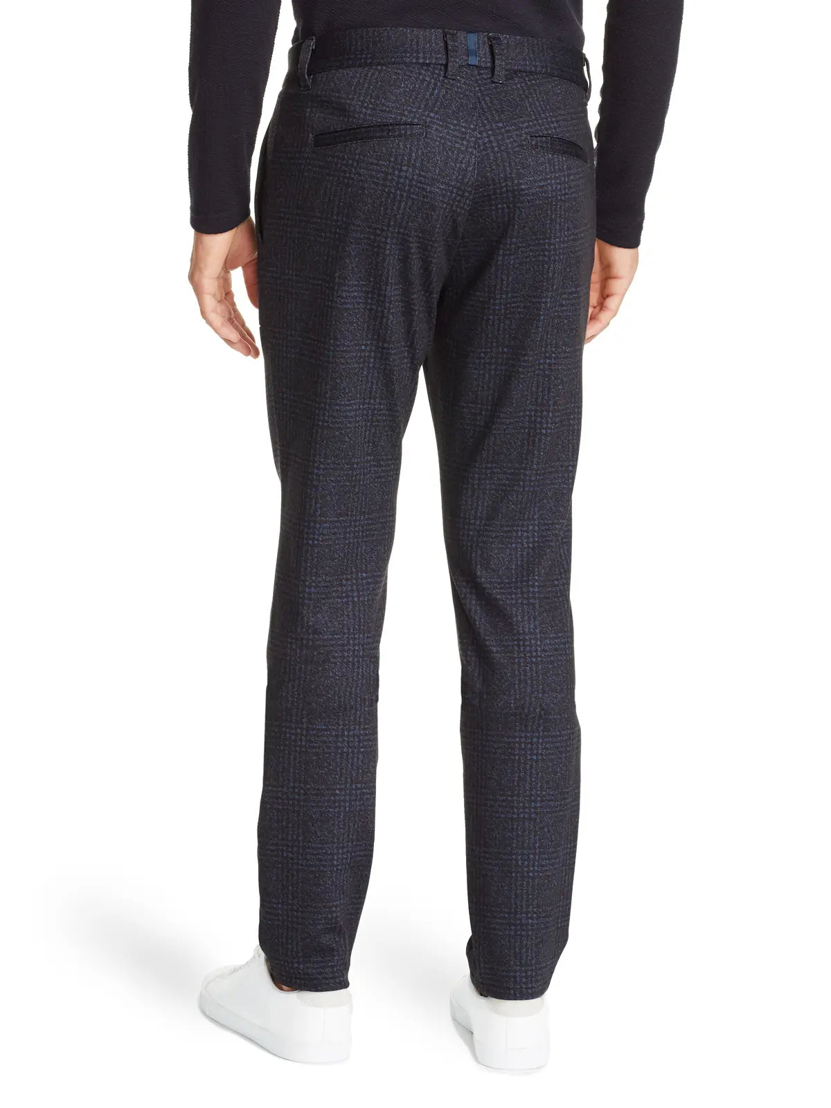 Faire,W.R.K., W.R.K Blue & Charcoal Plaid Knit Dress Pants, Blue, 36W-32L-Tag34