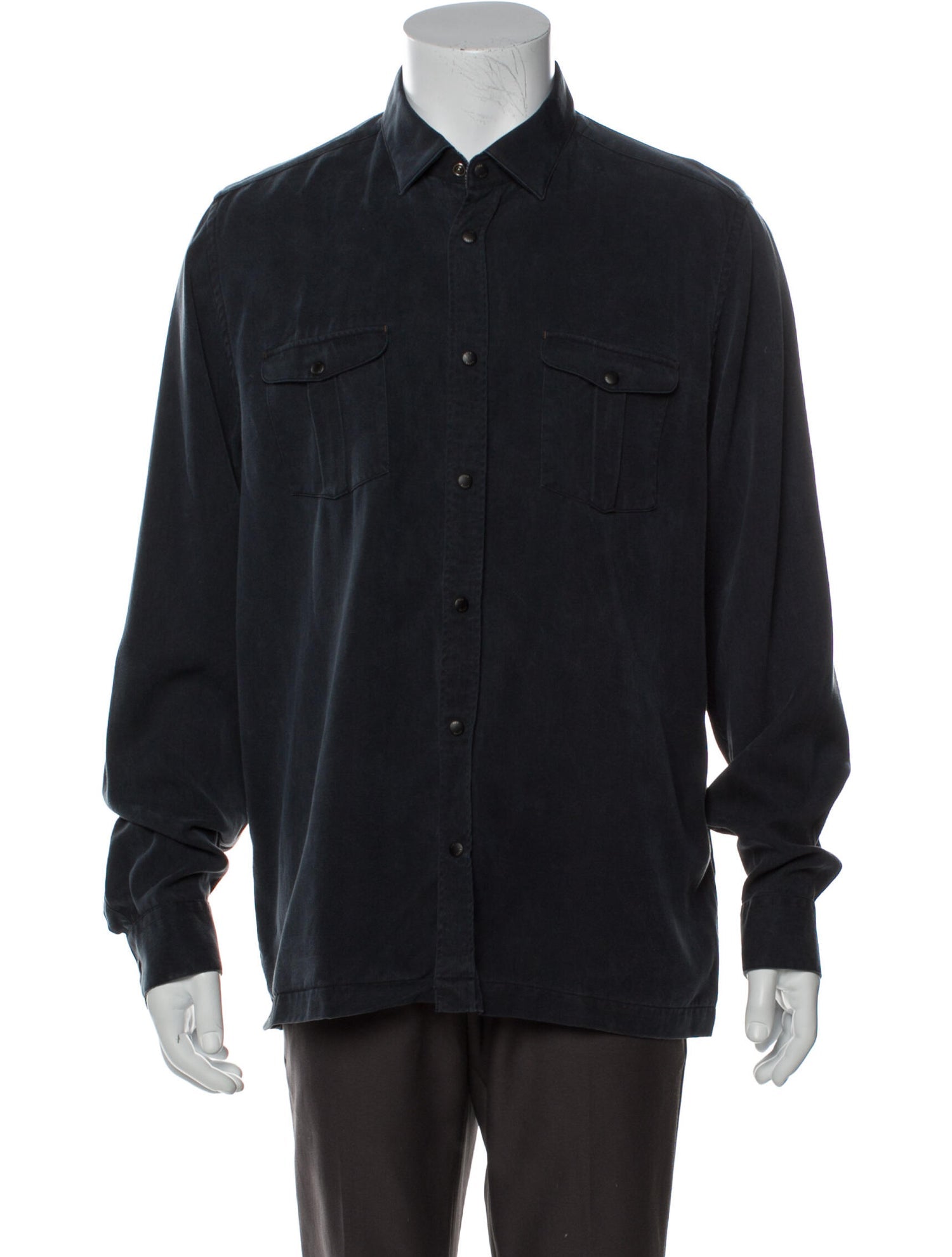 The RealReal, Ted Baker Black Button-Up Shirt, Black, Medium-44-TagM