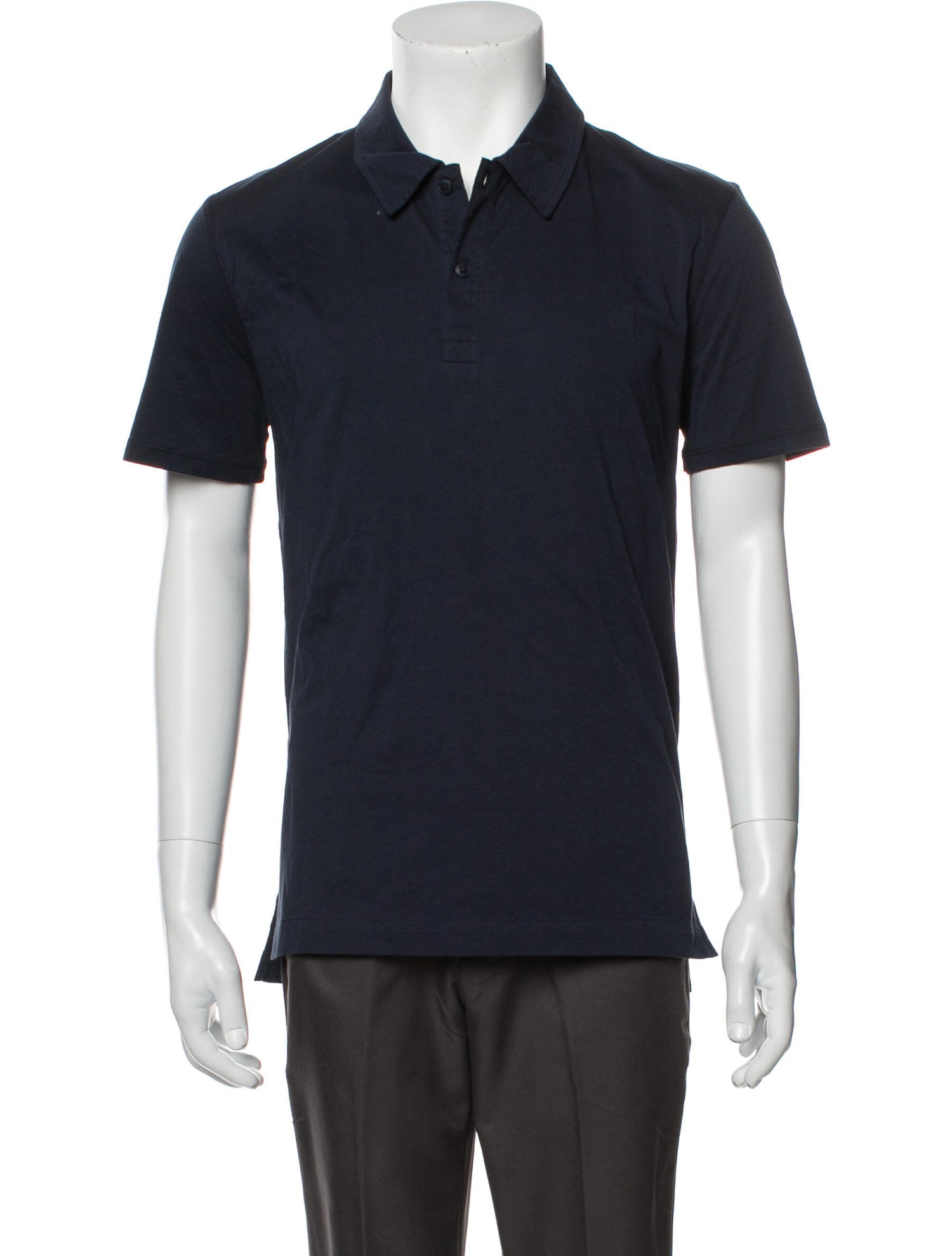 The RealReal,ATM, ATM Navy Short Sleeve Knit Polo, Blue, Small-39-TagS