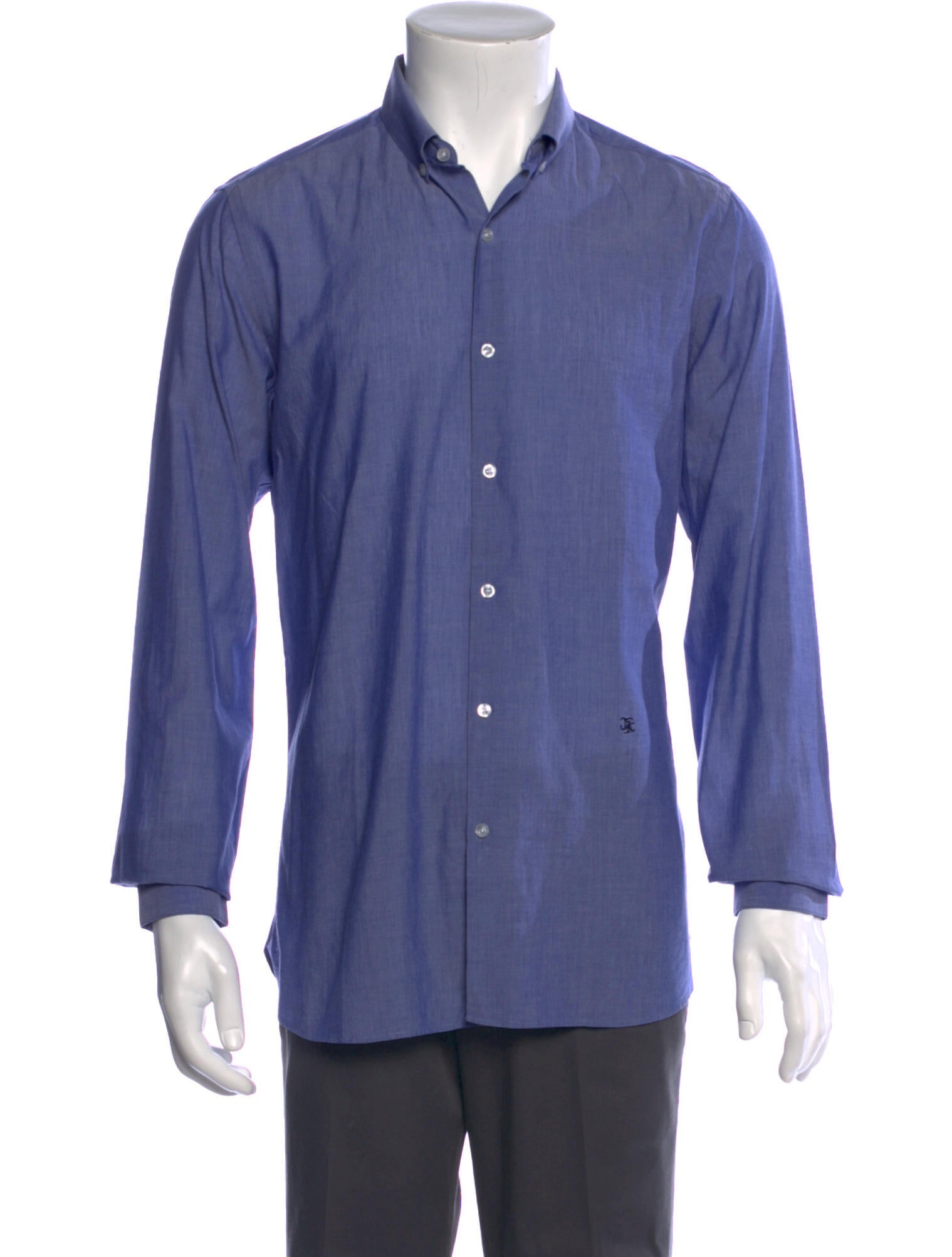 The RealReal,The Kooples, The Kooples Solid Blue Dress Shirt, Blue, Small-41-TagS