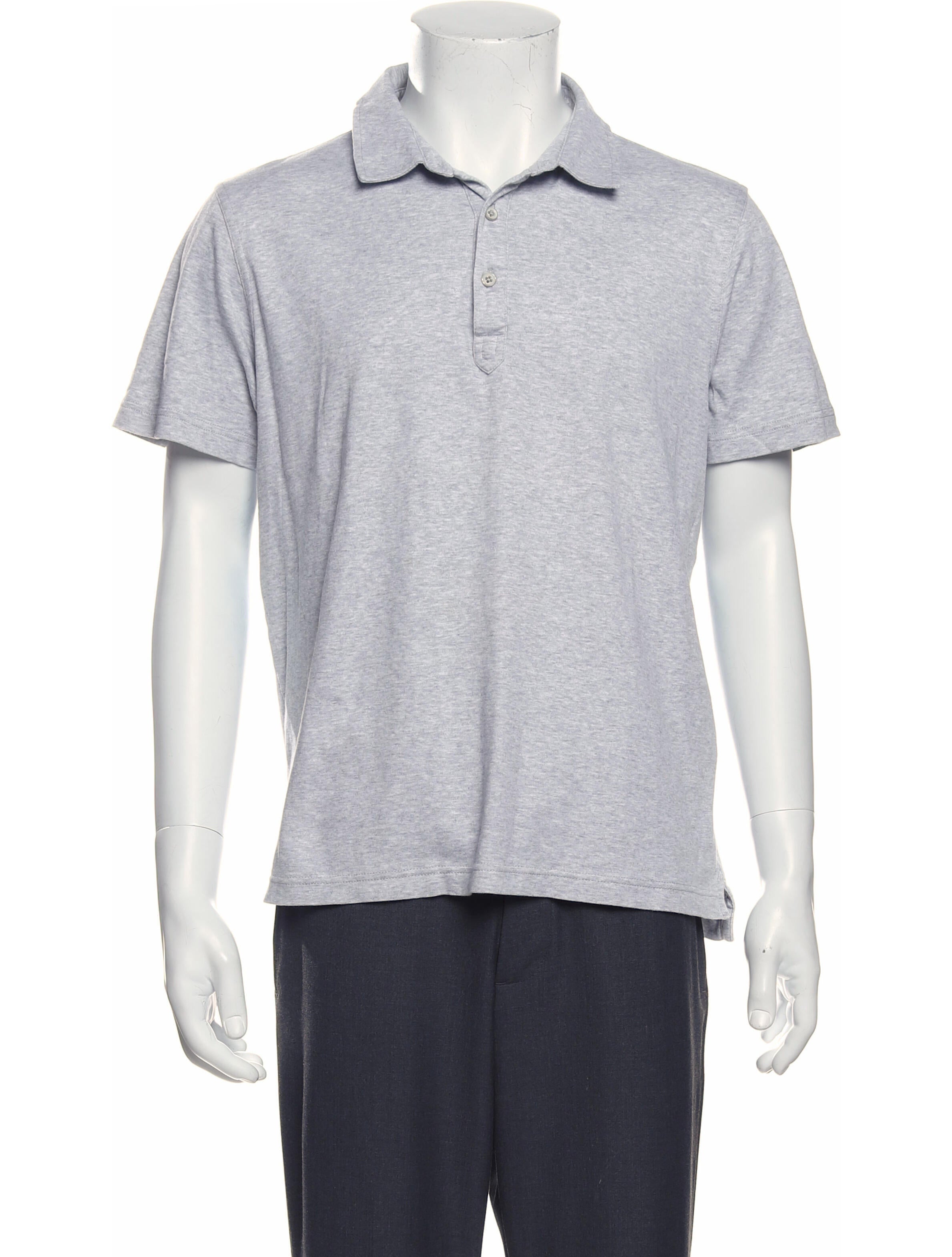 The RealReal,Raffi, Raffi Light Grey Short Sleeve Polo, Grey, Medium-45-TagL