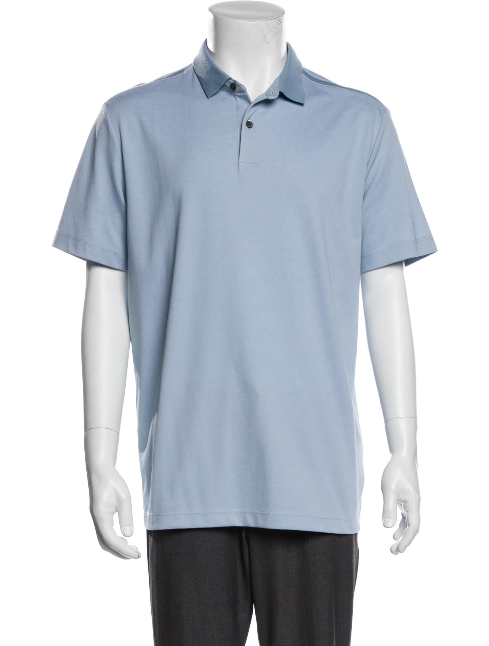 The RealReal,Theory, Theory Blue Polo with Contrast Collar, Blue, Large-43-TagL
