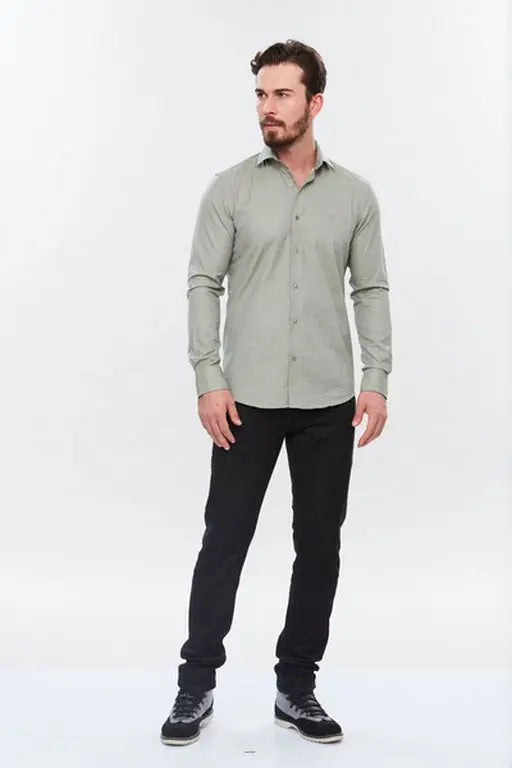 Web Blouse Sage Green Slim Fit Button Up Dress Shirt Taelor.Style Web Blouse Sage Green Slim Fit Button Up Dress Shirt Taelor.Style
