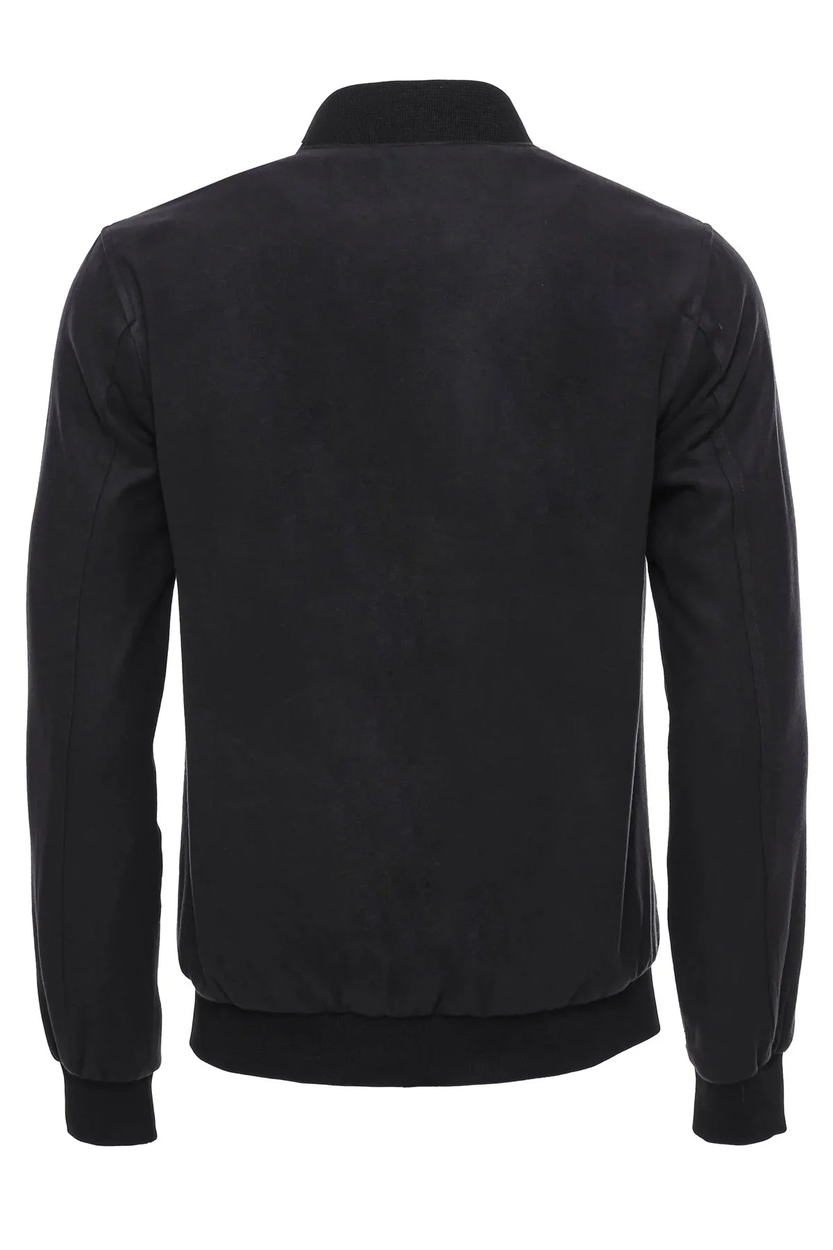 Clothing Supplier,Wessi, Wessi Dark Grey Faux Suede Zip Up Bomber Jacket, Black, Medium-44-Tag52Medium-42-Tag50Small-40-Tag48