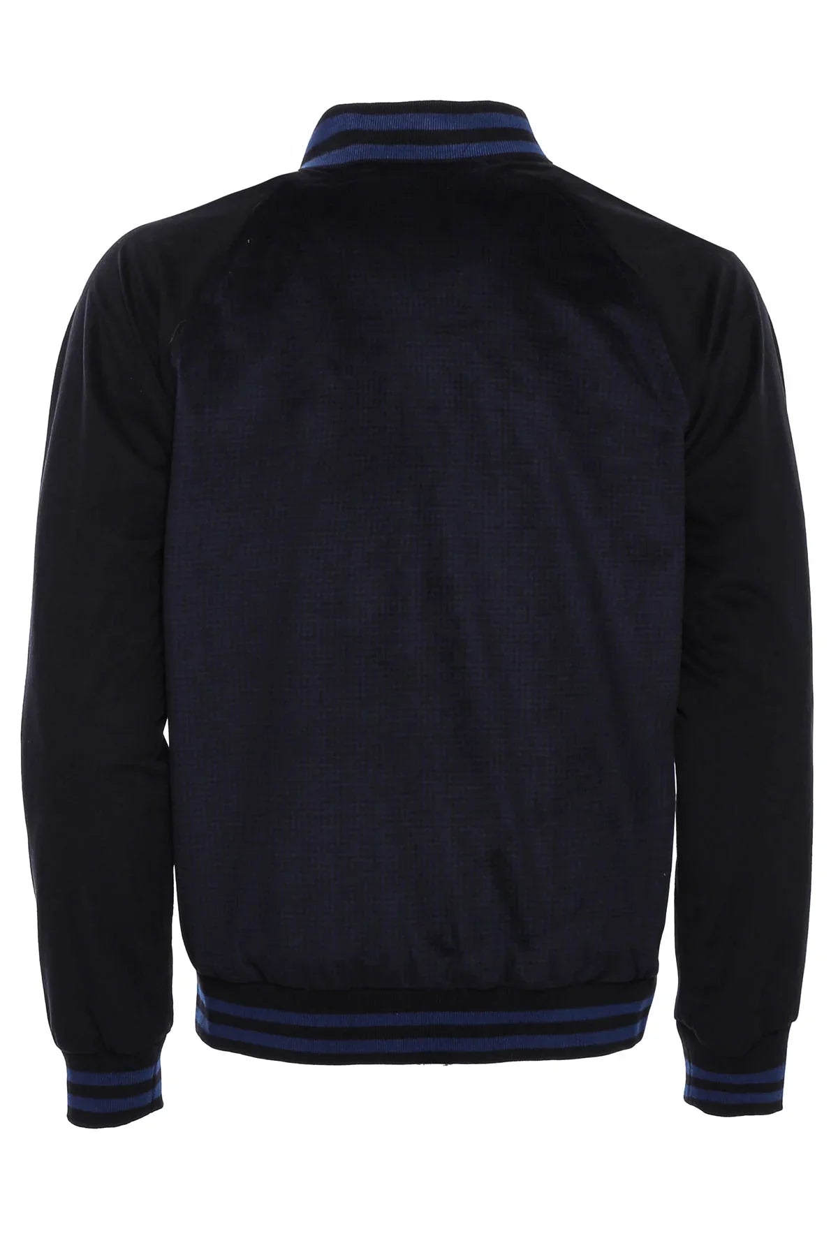 Clothing Supplier,Wessi, Wessi Navy Grid Velvet Varsity Jacket, Black, Extra Extra Large-51-Tag56Large-47-Tag50Medium-44-Tag48Extra Large-50-Tag54