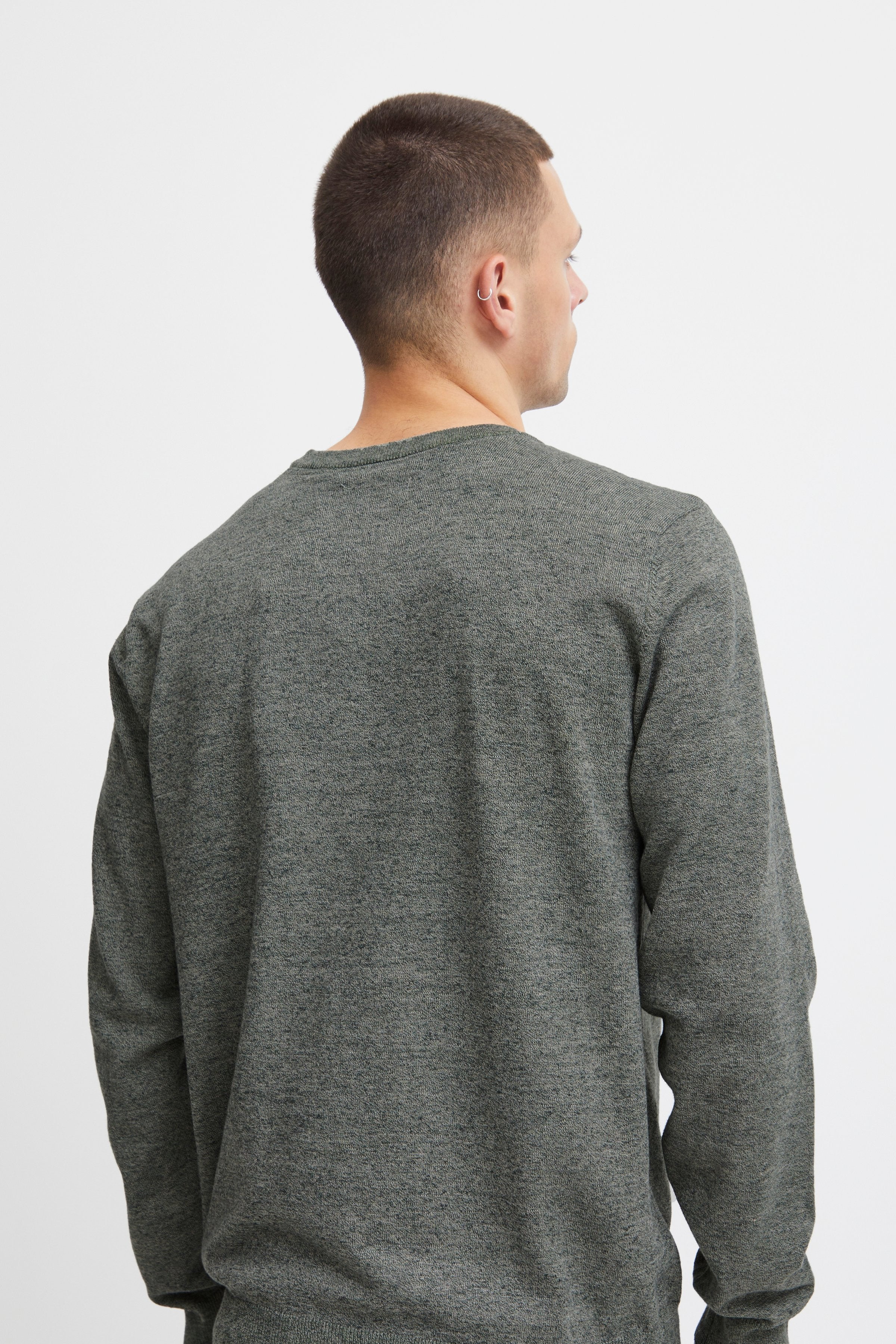 Other,Blend, Blend Dark Green Knit Relaxed Crewneck Sweater, Green, Extra Large-46-TagXL