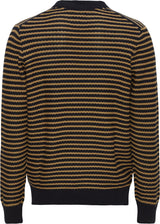 Signal Clothing Navy/Tan Stripe Cotton Sweater