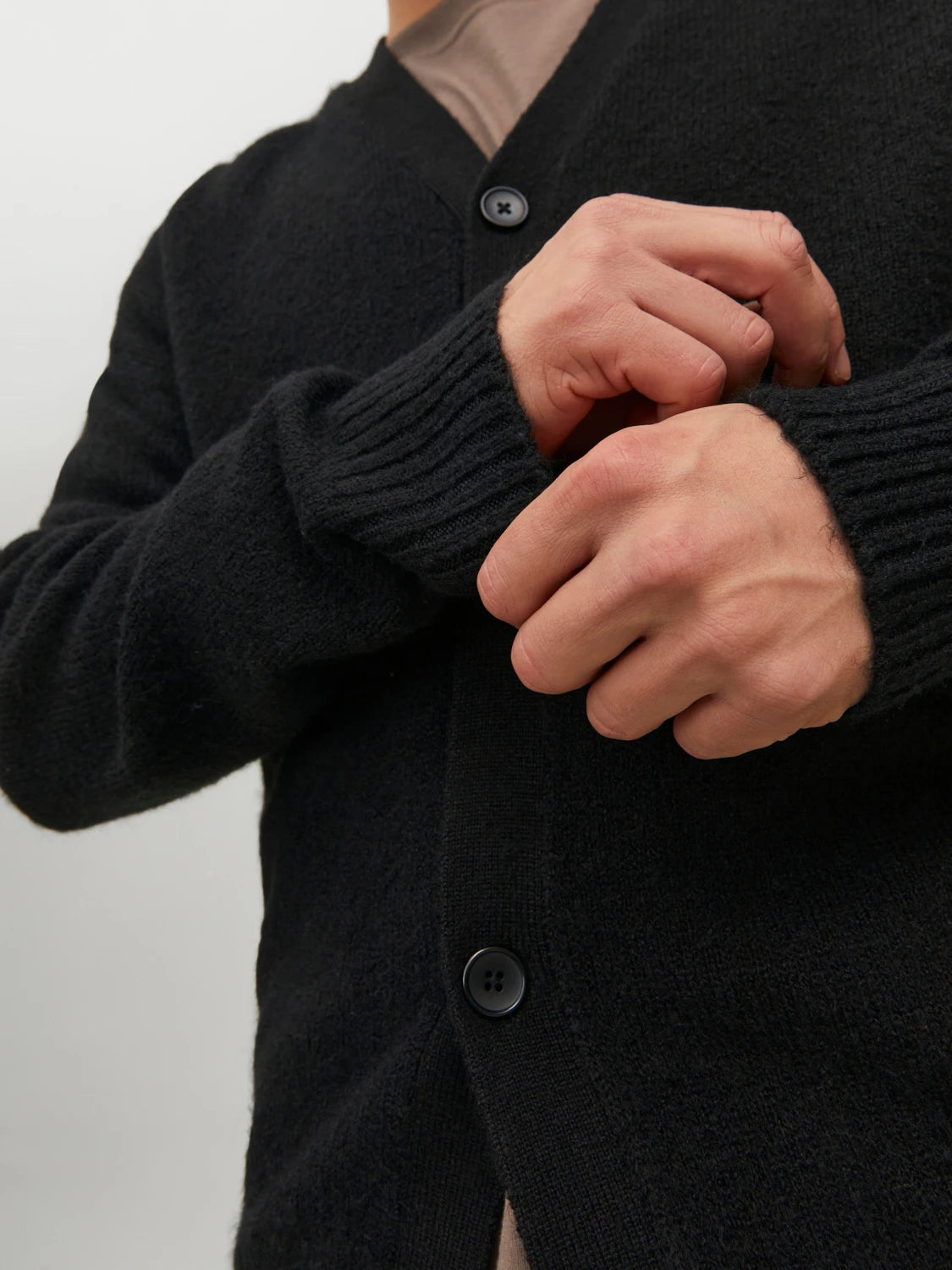 Wholesale,Jack & Jones, Jack and Jones Black Knit Cardigan, Black, Medium-42-TagM