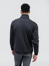 Ministry of Supply Black Tweed 1/4 Zip Pullover