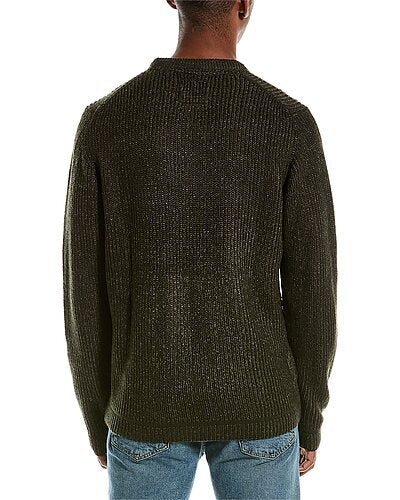 Other,Weatherproof, Weatherproof Vintage Dark Olive Half Cardi Stitch Sweater, Green, Small-42-TagS