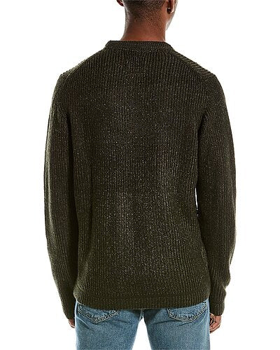 Weatherproof Vintage Dark Olive Half Cardi Stitch Sweater