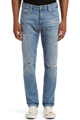 Mavi Slim Organic Blue Mid Ripped Vintage Jeans