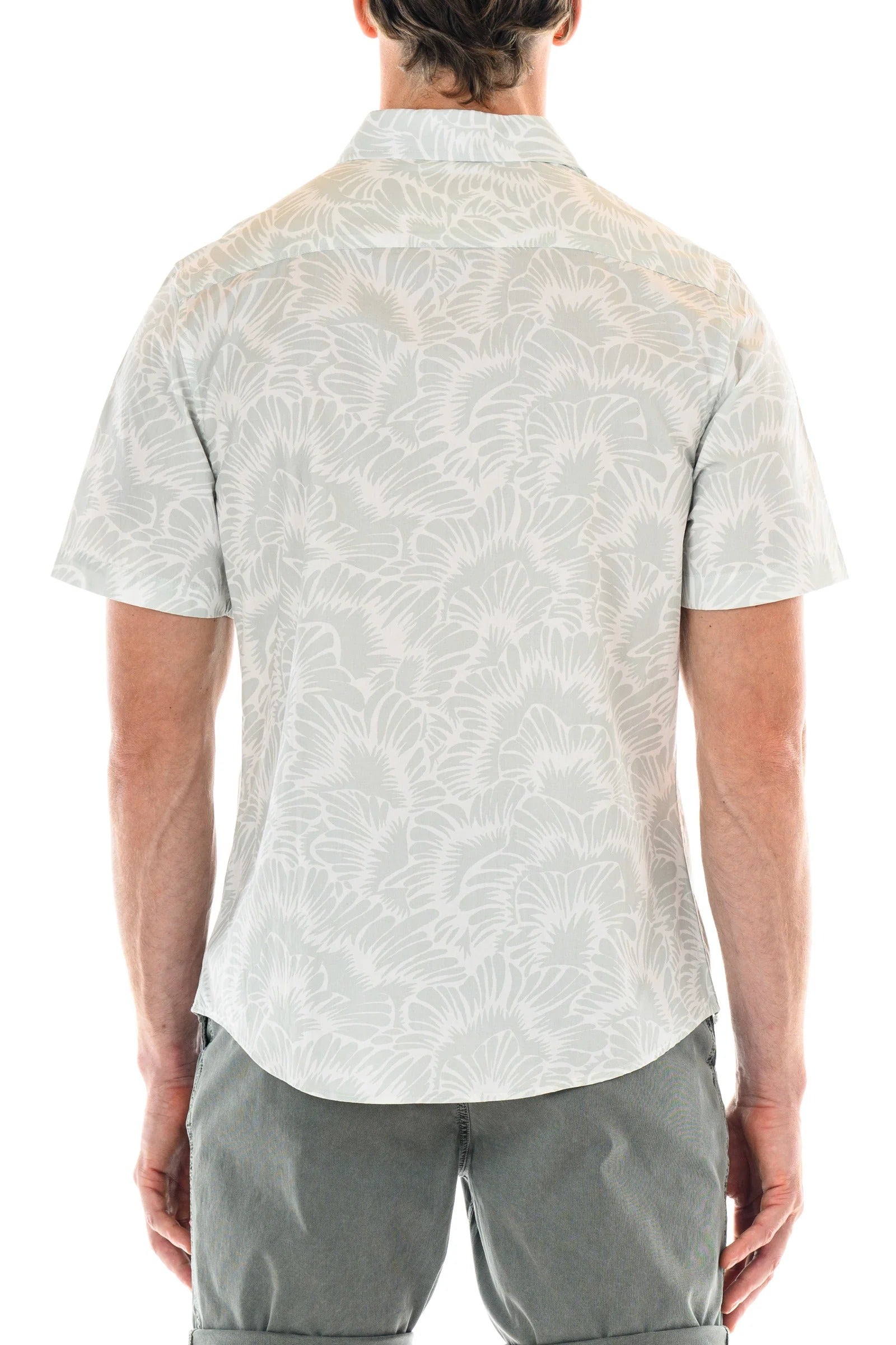 Wholesale,Original Paperbacks, Original Paperbacks Green Tropical Print Florence Shirt, Green, Medium-43-TagM