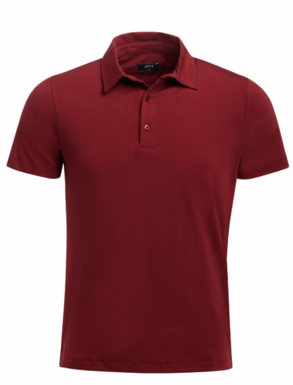 Jeff Burgundy Short Sleeve Polo