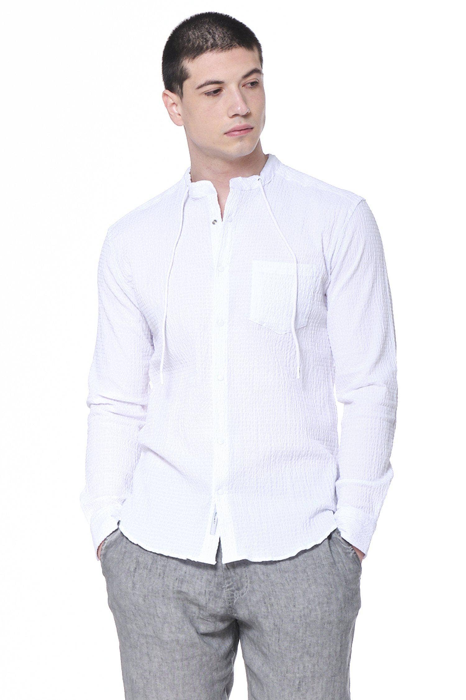 Faire,RNT 23, RNT 23 White Drawstring Long Sleeve Tunic, White, Small-38-TagS