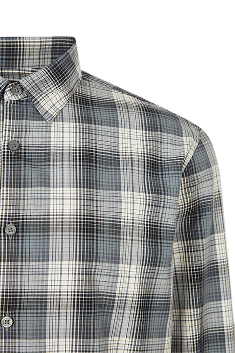 John Varvatos Grey Plaid Button Up Shirt