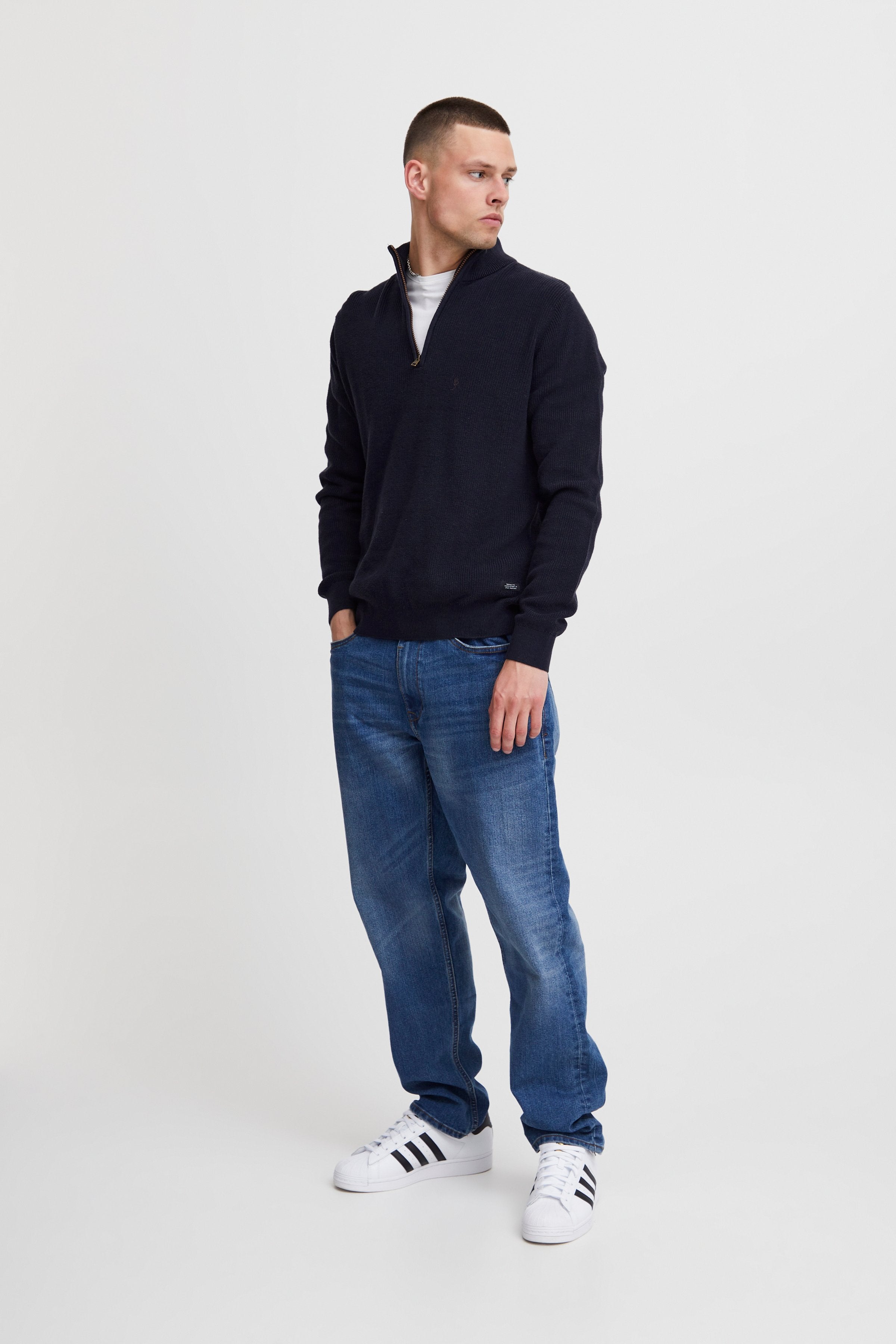 Other,Blend, Blend Black Codford Half Zip Pullover, Black, Extra Large-46-TagXXL
