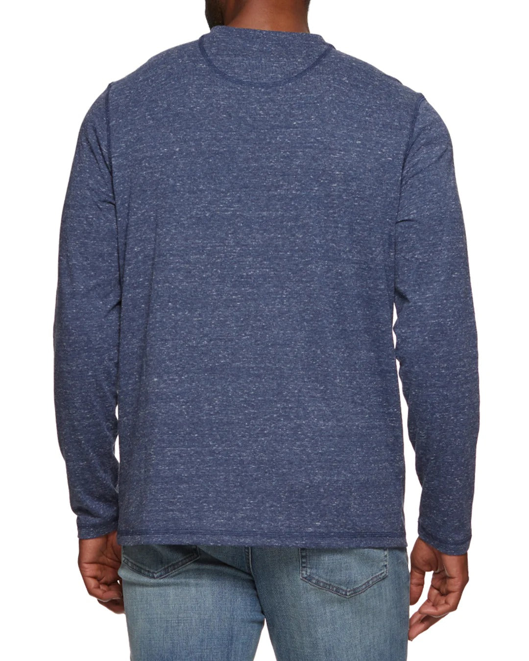 Wholesale,Flag & Anthem, Flag and Anthem Heather Navy Henley, Blue, Large-44-TagL
