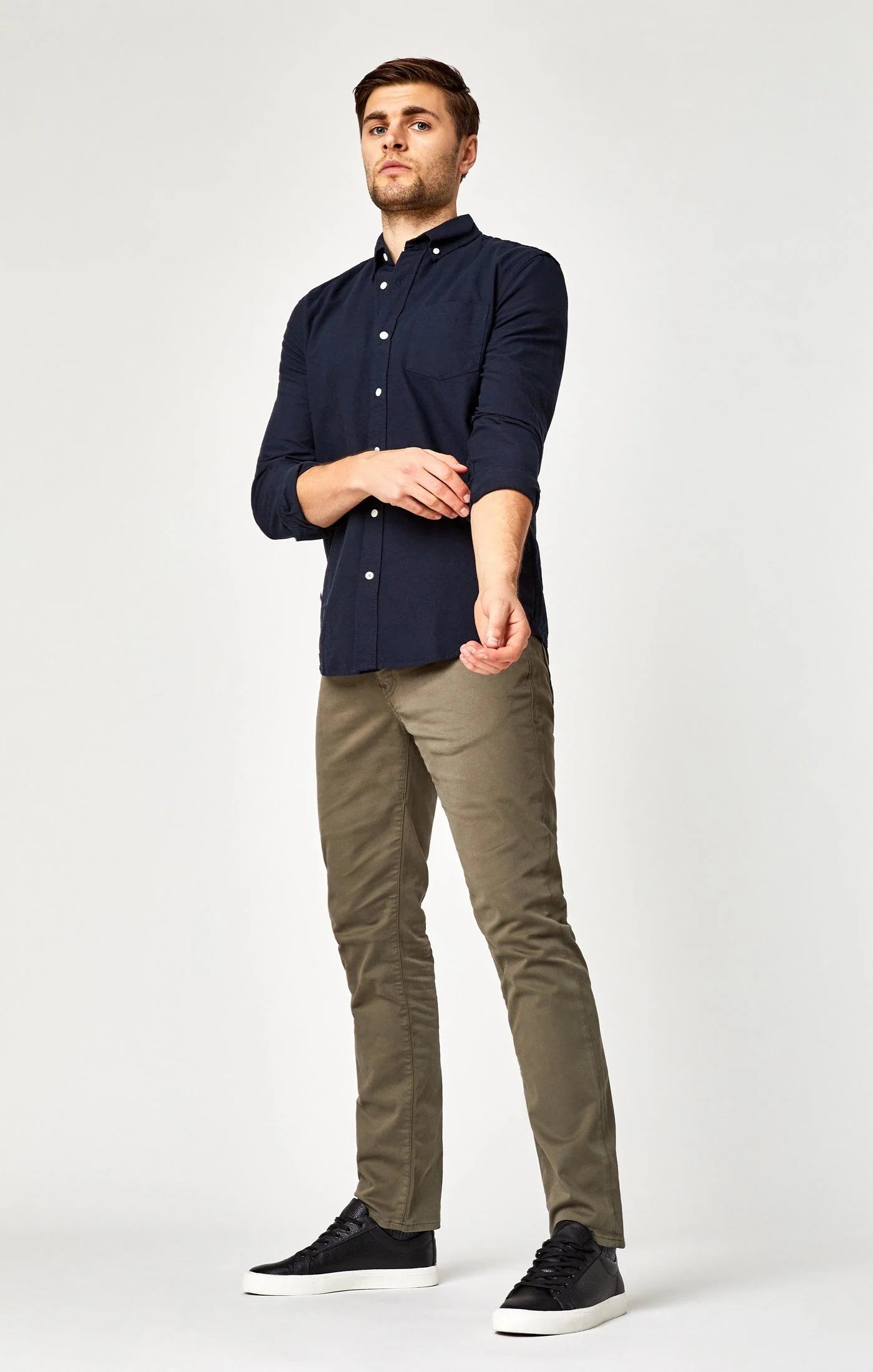 Otrium,Mavi, Mavi Olive Slim Straight Chino Pant, Green, 33W-32L-Tag33