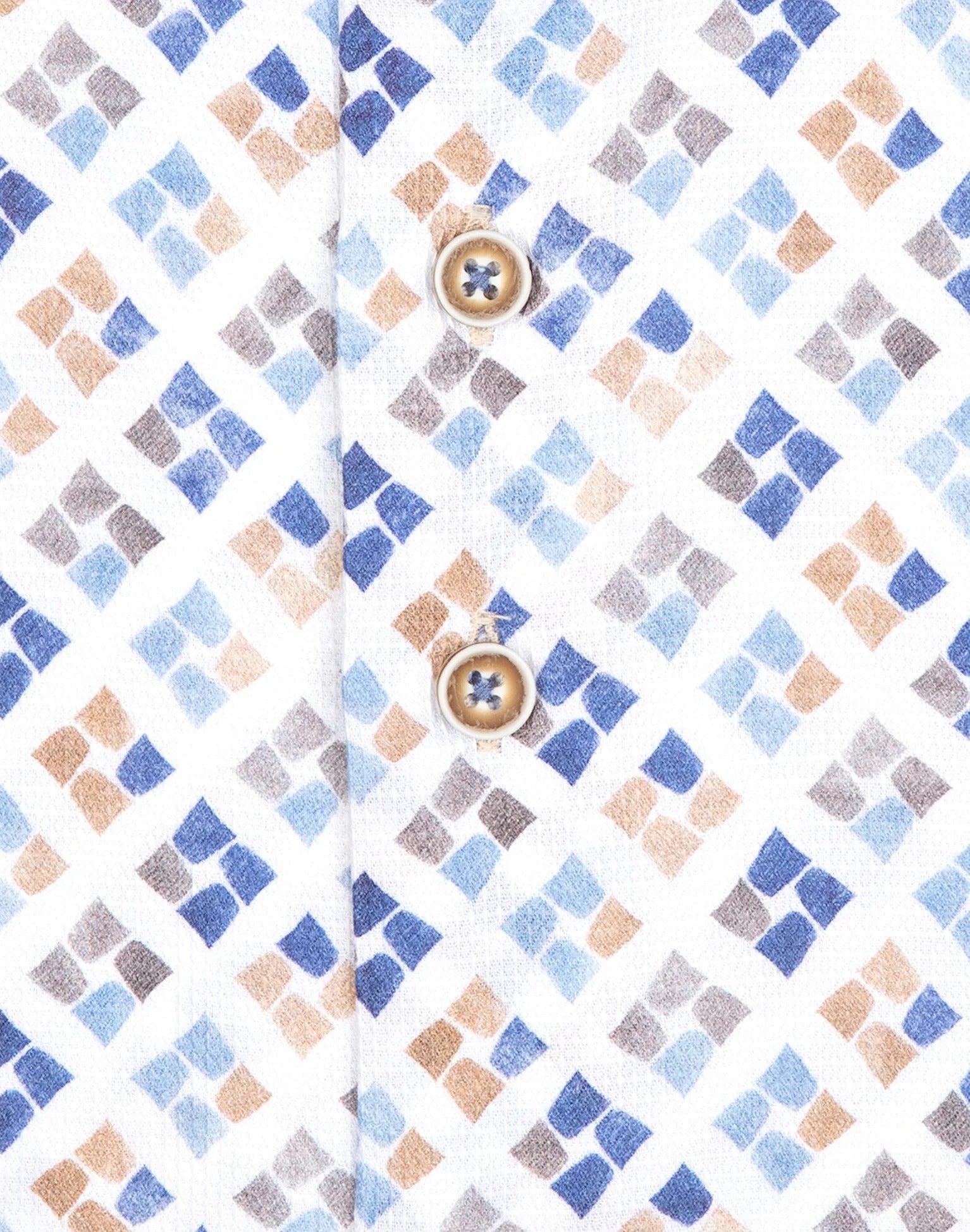 Brand Partner,R2 Amsterdam, R2 Amsterdam White Cup Print Long Sleeve Button Up Shirt, White, Large-47-Tag43