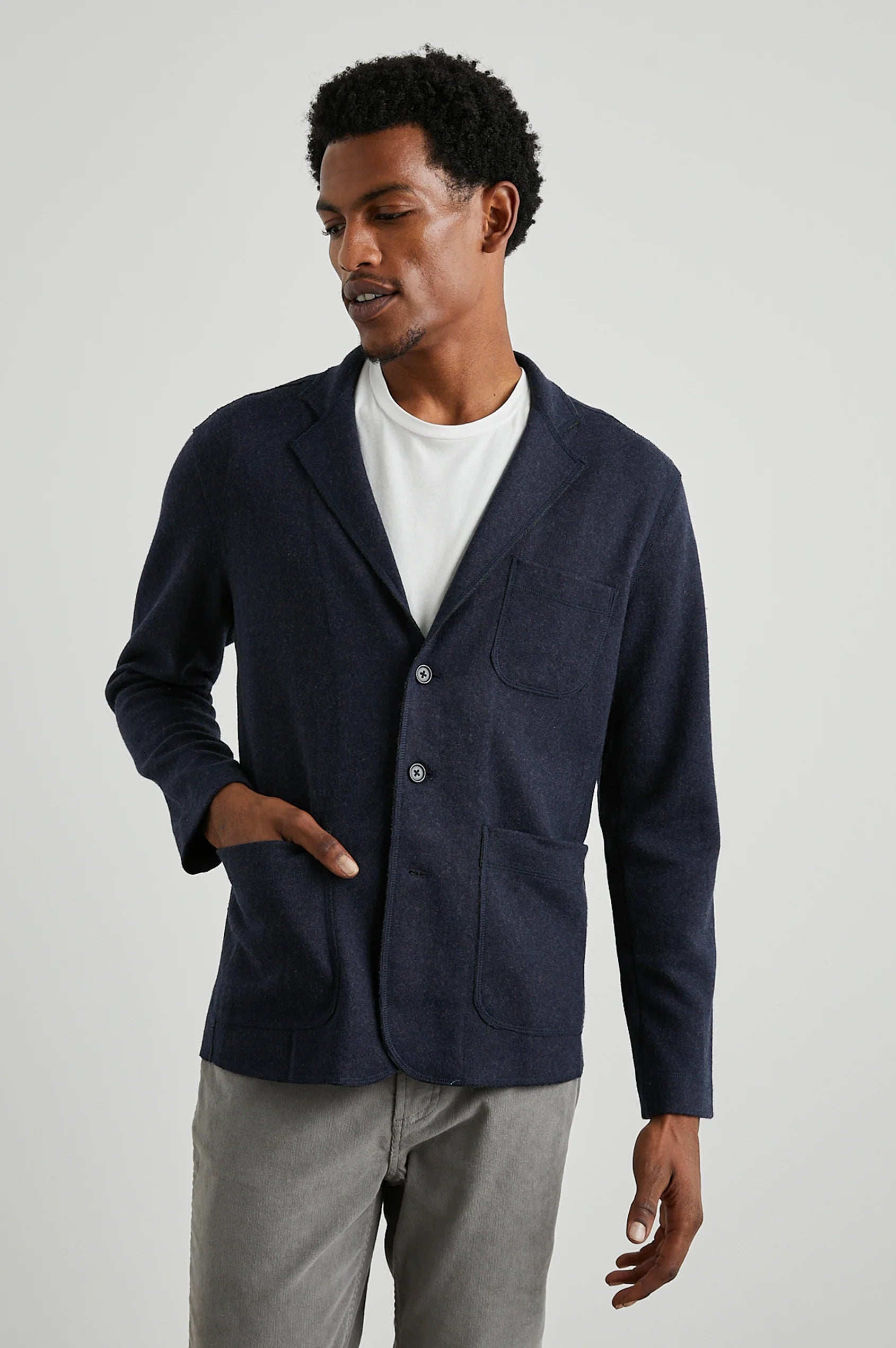 Wholesale,Rails, Rails Double Face Knit Navy Blazer, Blue, Medium-44-TagM