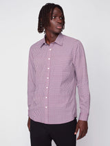 Projek Raw Pink/Wine Geo Print Long Sleeve Stretch Shirt