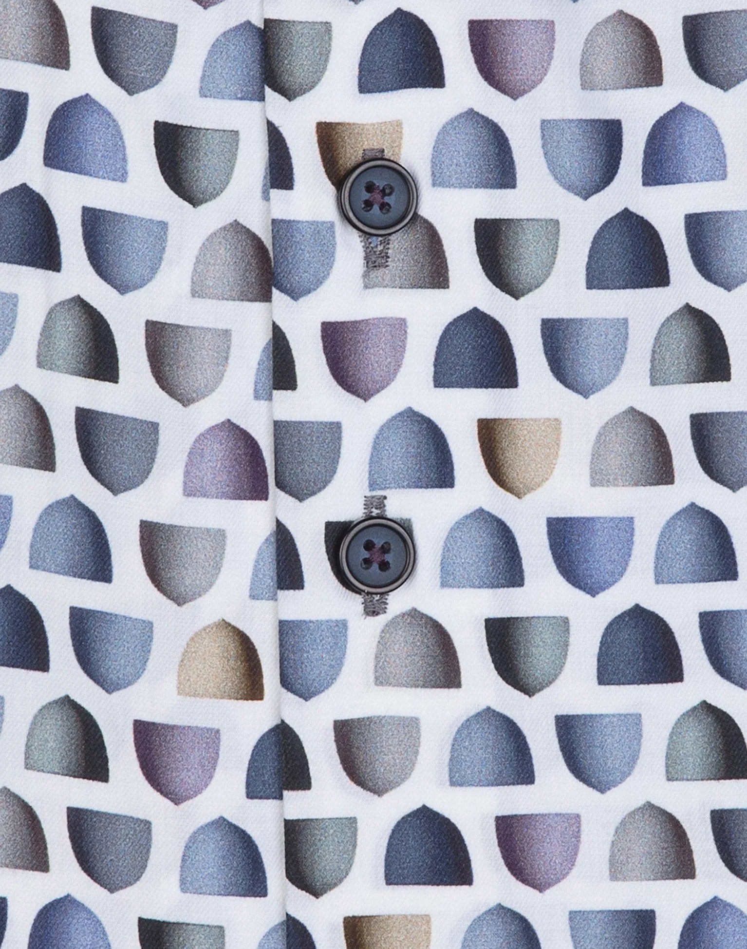 Brand Partner,R2 Amsterdam, R2 Amsterdam Blue/White Lamp Print Long Sleeve Button Up Shirt, Blue, Large-47-Tag43