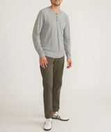 Marine Layer Heather Grey Long Sleeve Double Knit Henley