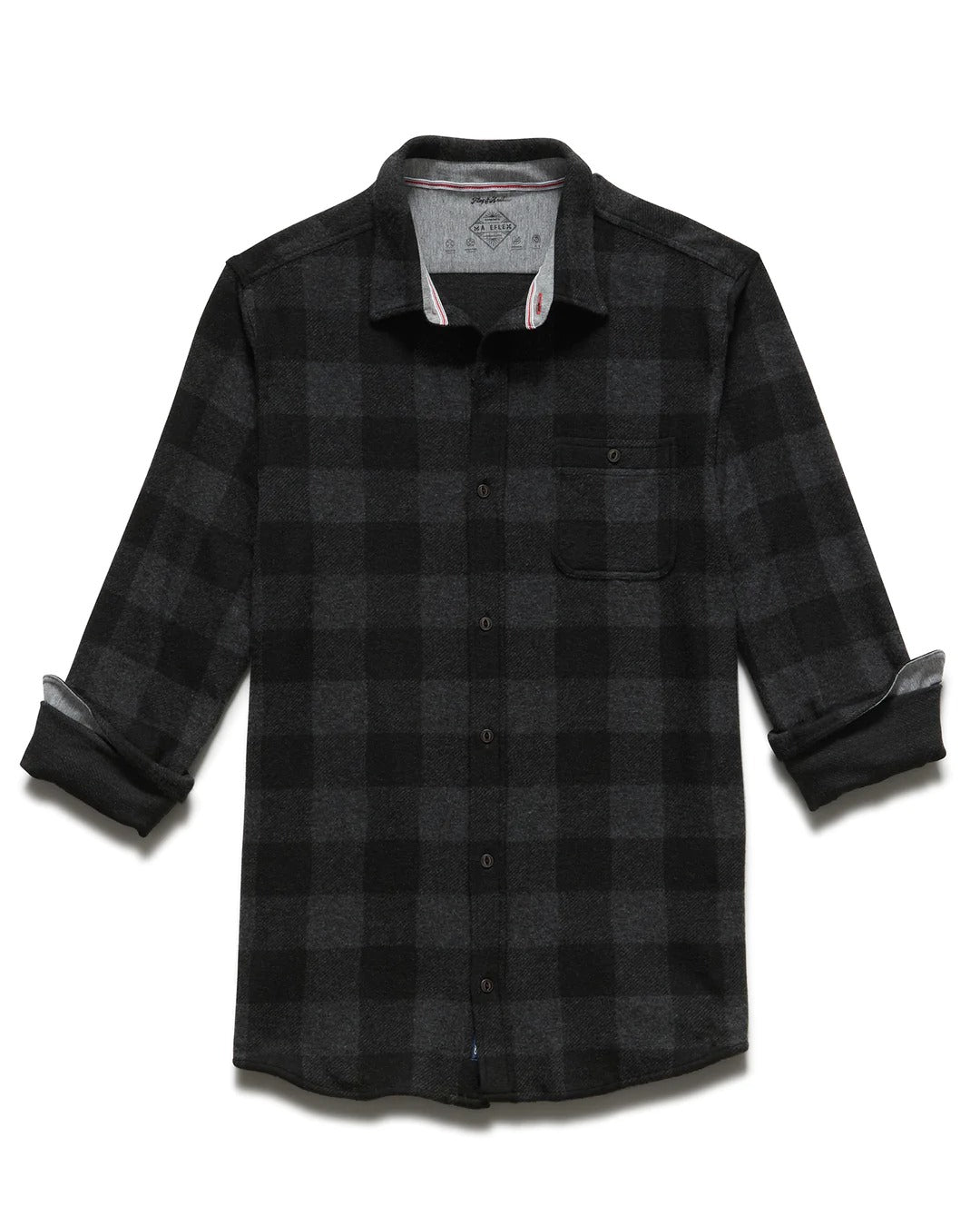 Wholesale,Flag & Anthem, Flag & Anthem Black/Charcoal Buffalo Plaid Hero Flannel Shirt, Black, Medium-42-TagM