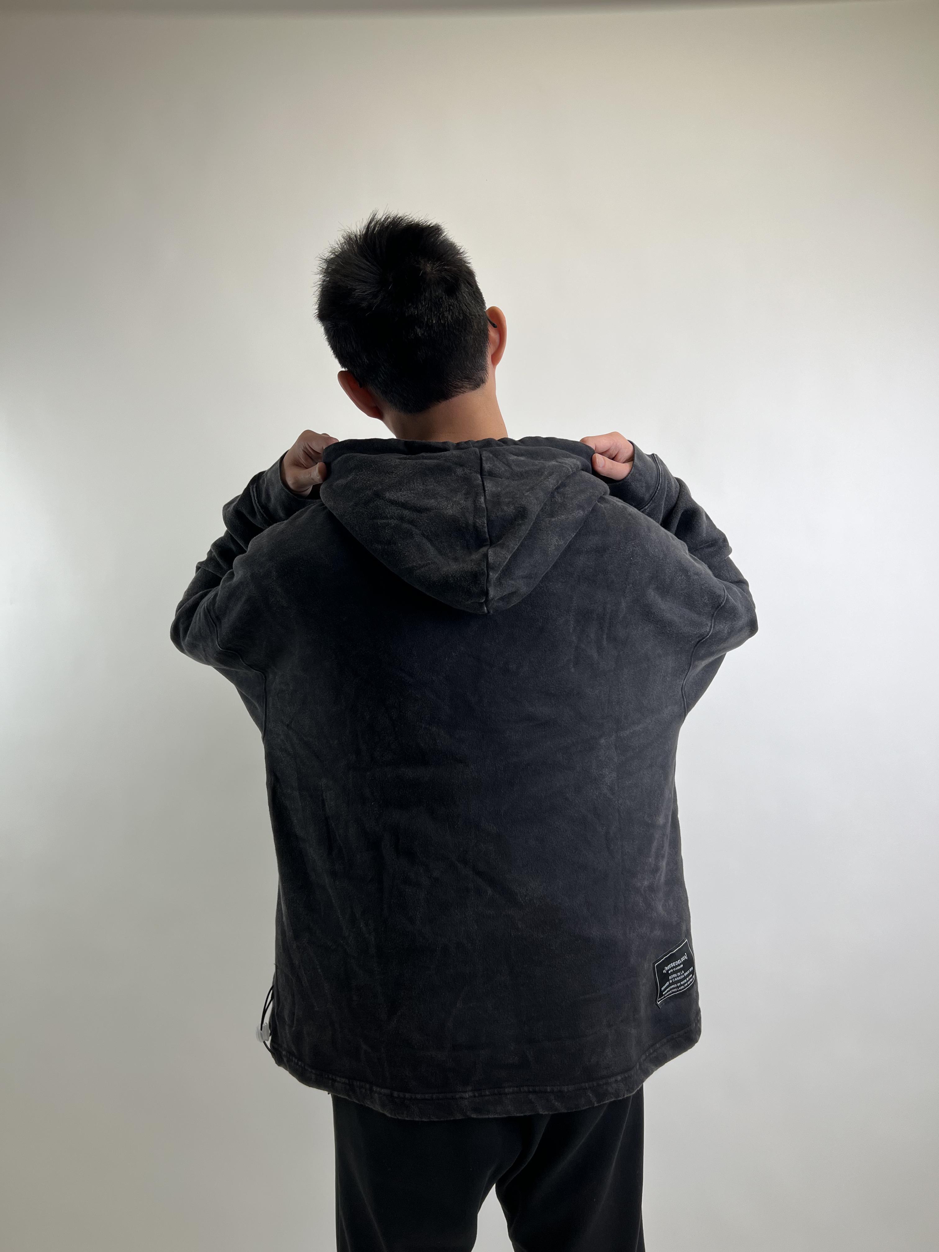 Wholesale,Reesedeluca, Reese De Luca Charcoal Tie Die Long Sleeve Hoodie, Grey, Extra Extra Large-54-TagXL