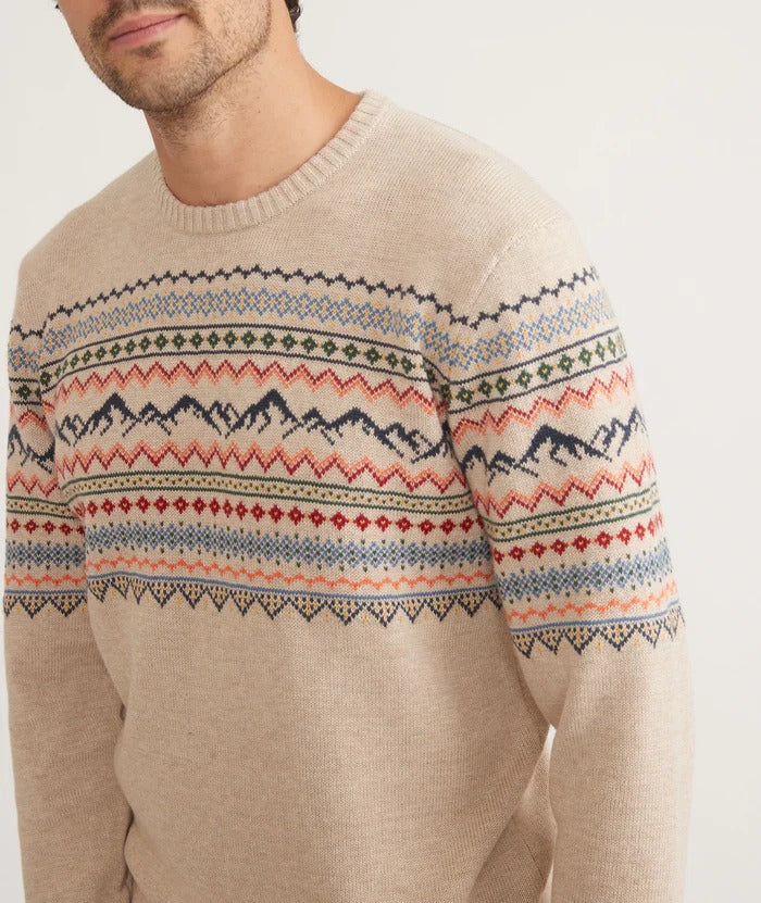 Marine Layer Cream Mountain FairIsle Sweater