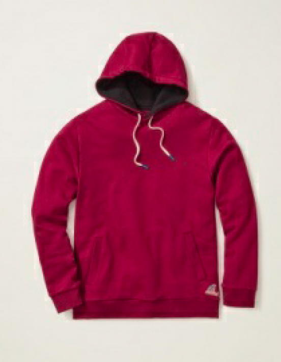 Wholesale,Bonobos, Bonobos Deep Red Popover Fleece Hoodie, Red, Medium-44-TagM