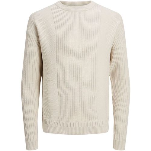 Wholesale,Jack & Jones, Jack & Jones Cream Knit Crew Neck Sweater, Cream, Small-38-TagS