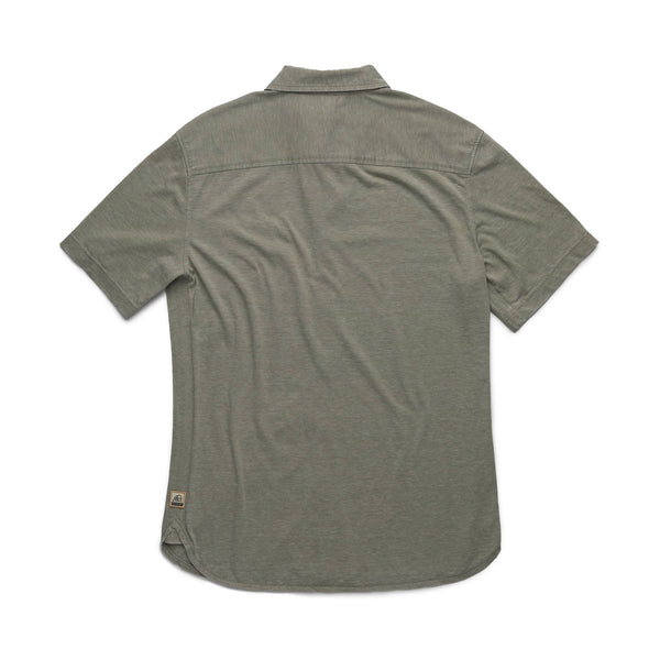 Surfside Supply Pastel Olive Green Burnout Knit Button Up Short Sleeve Shirt