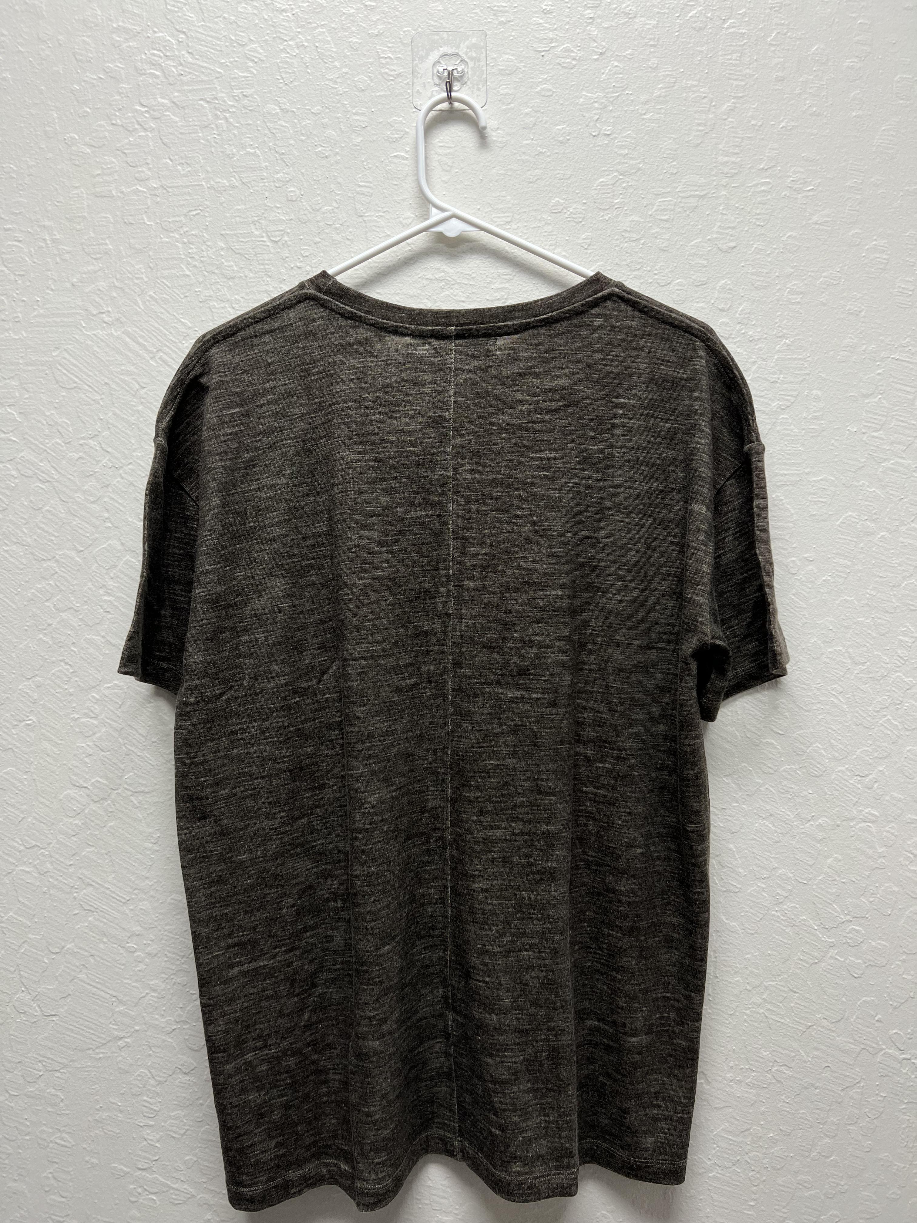 Wholesale,Reesedeluca, Reese De Luca Brown Short Sleeve T-Shirt with Chest Pocket, Brown, Medium-42-TagM