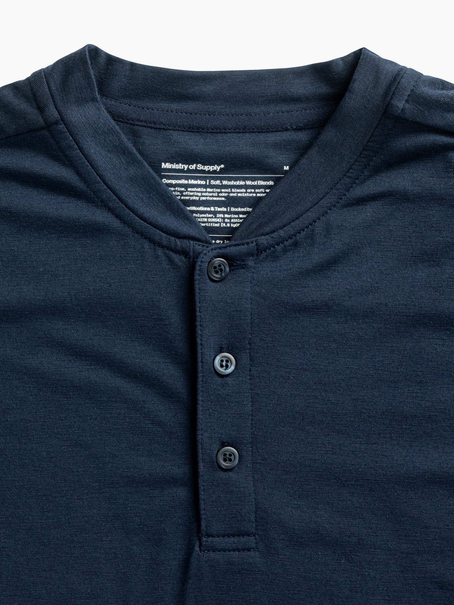 Wholesale,Ministry of Supply, Ministry of Supply Navy Short Sleeve Henley, Blue, Large-44-TagL