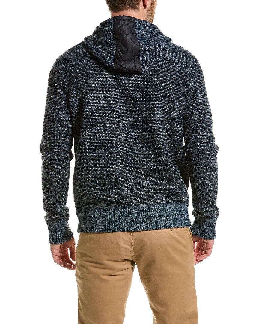 Other,Point Zero, Point Zero Navy Textured Quilted Yoke Fleece Lined Sweater Jacket, Blue, Medium-44-TagM