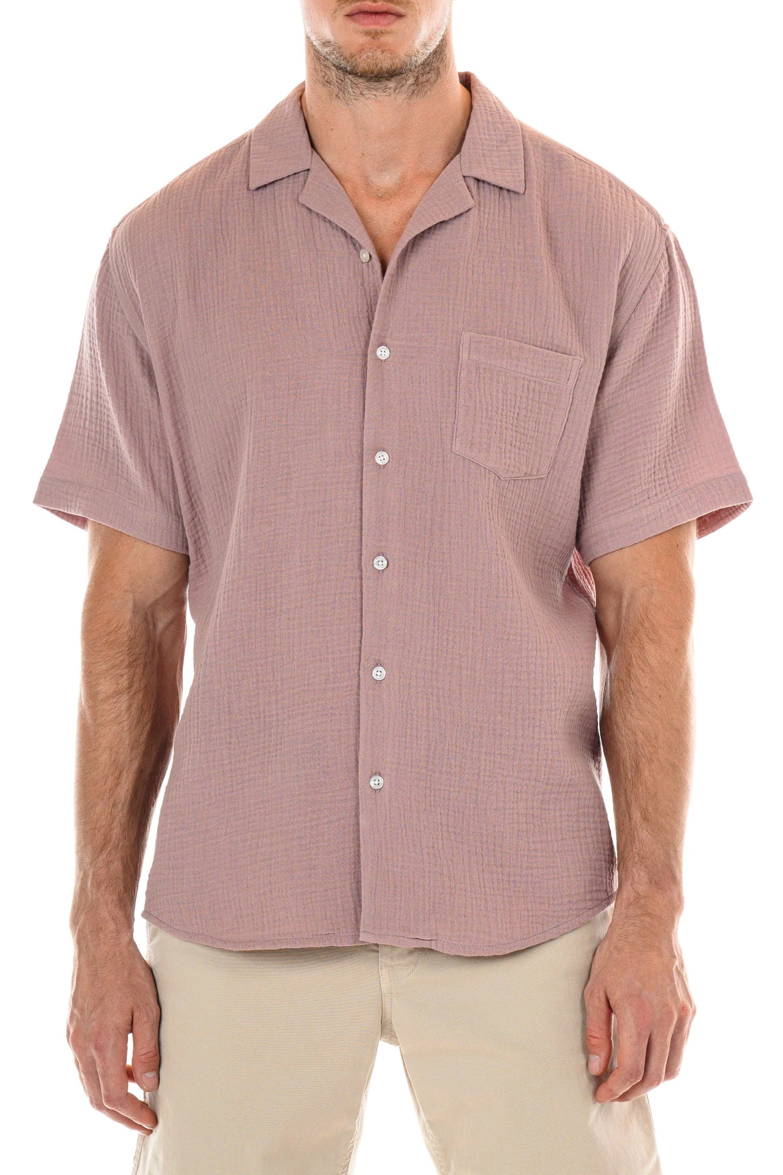 Wholesale,Original Paperbacks, Original Paperbacks Mauve Rose Morro Bay Shirt, Purple, Medium-42-TagM