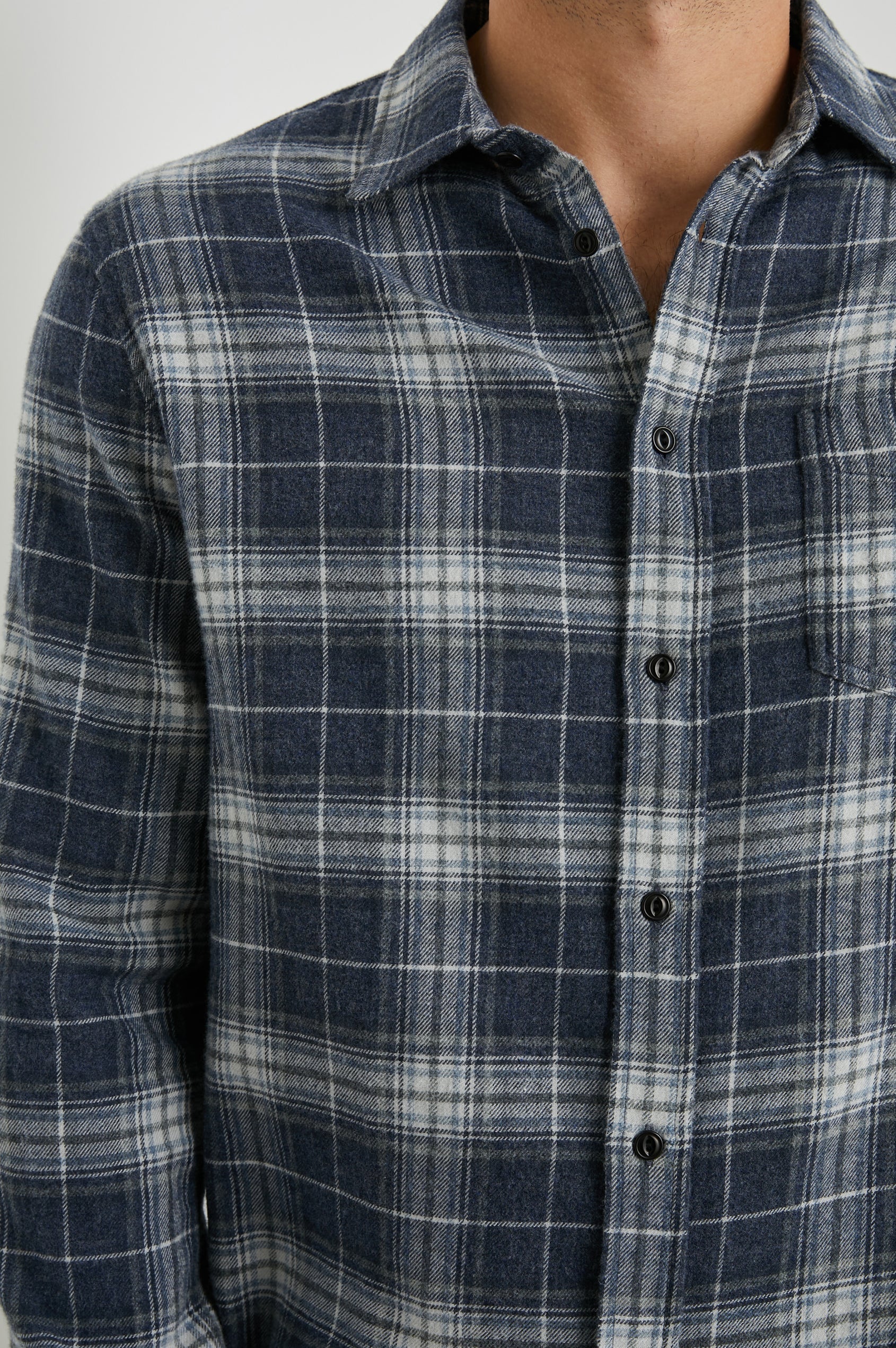 Wholesale,Rails, Rails Navy Plaid Flannel Shirt, Blue, Large-47-TagL