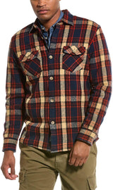 Grayers Edmund Red/Navy Fleece Lined Shirt Jacket