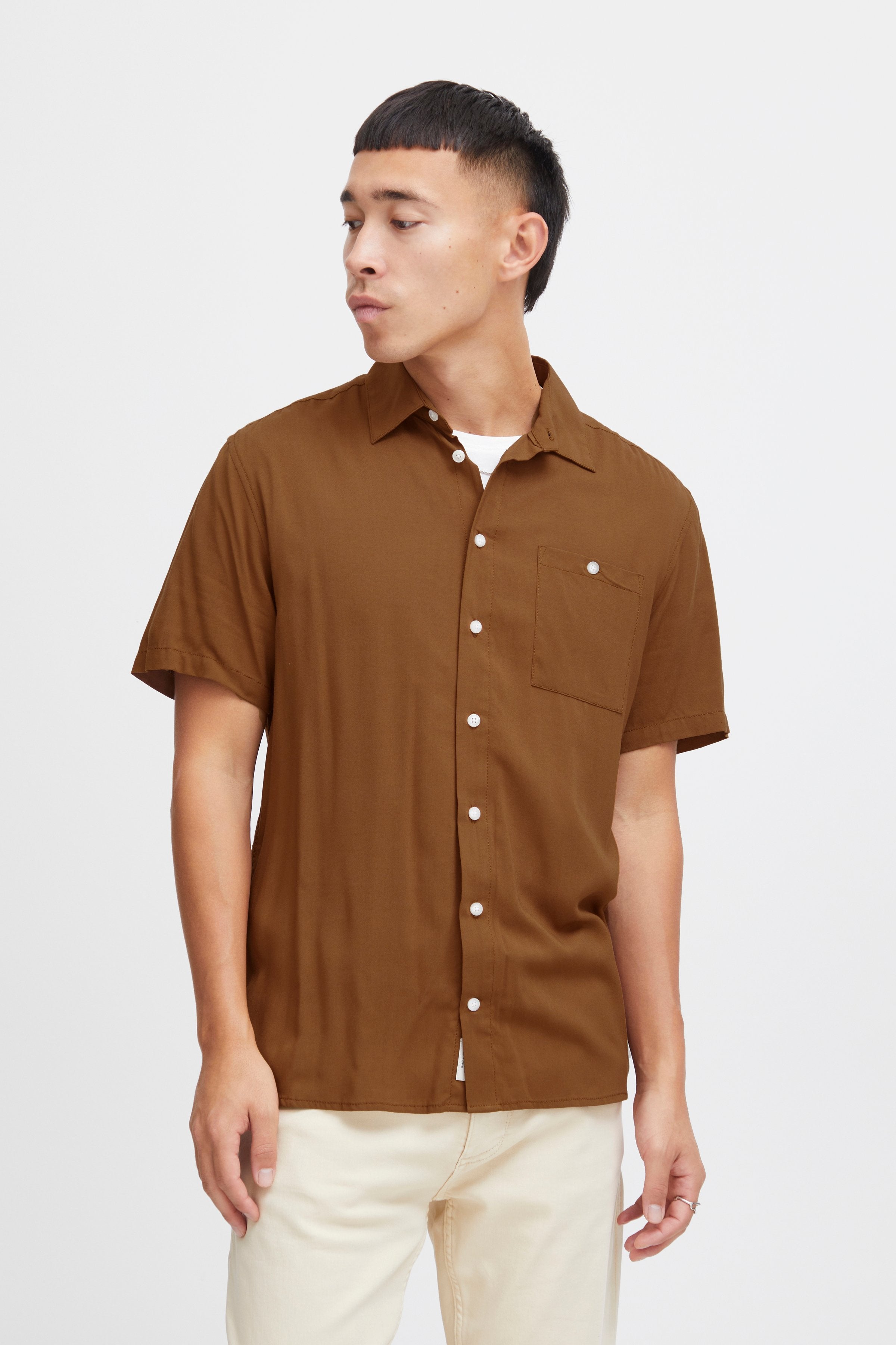 Wholesale,Blend, Blend Toffee Short Sleeve Shirt, Brown, Small-40-TagSMedium-42-TagMLarge-46-TagLExtra Large-48-TagXLExtra Extra Large-50-TagXXL
