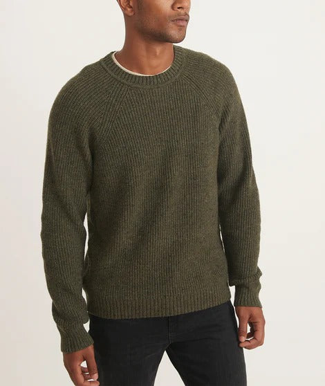 Wholesale,Marine Layer, Marine Layer Heather Green Coleman Crewneck Sweater, Green, Extra Large-47-TagXL