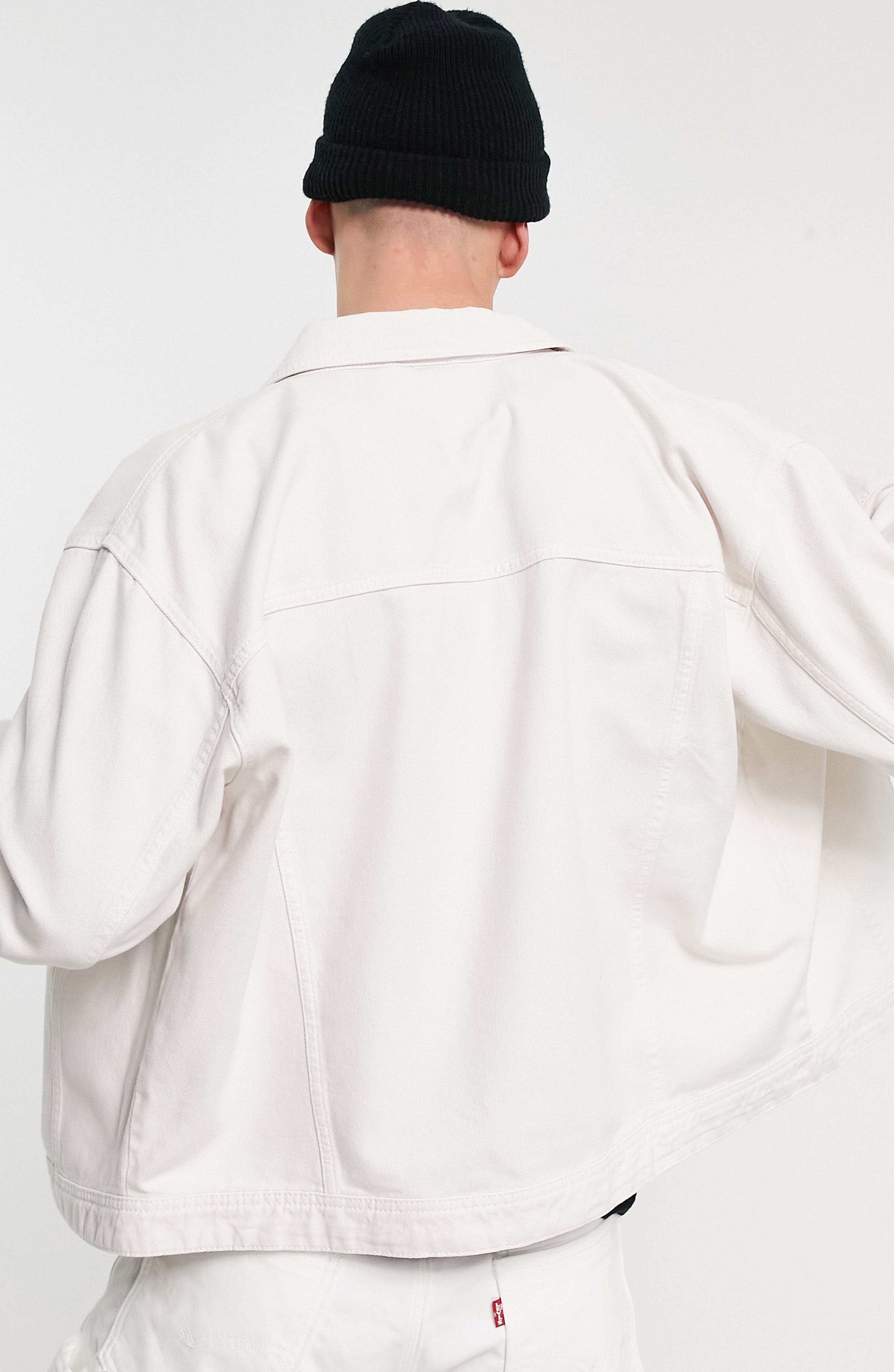 Nordstorm Rack,Topman, Topman White Oversized Denim Jacket, White, Small-41-TagS