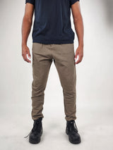 Reese De Luca Olive Pants with Waistband and Back Zip Pocket