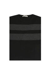 Jakamen Black/Charcoal Textured Stripe Sweater