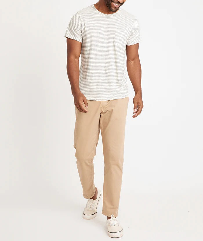 Wholesale,Marine Layer, Marine Layer Faded Khaki Athletic Fit Drawstring Pull On Pant, Tan, 40W-34L-TagXXL
