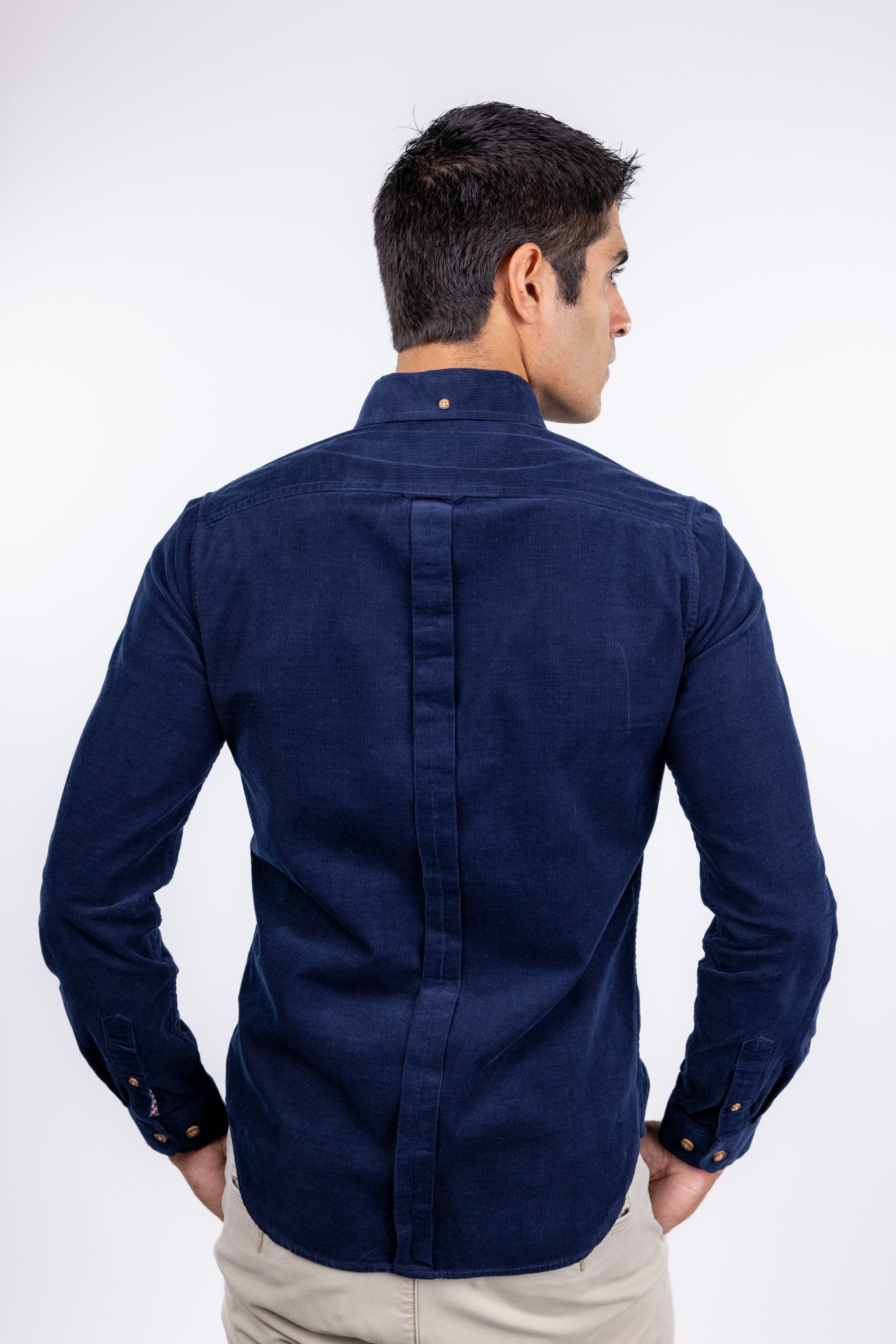 Ben Sherman Navy Corduroy Slim Fit Button-up Shirt – Taelor.Style