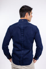 Ben Sherman Navy Corduroy Slim Fit Button-up Shirt